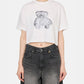CROPPED TEDDY BEAR T-SHIRT
