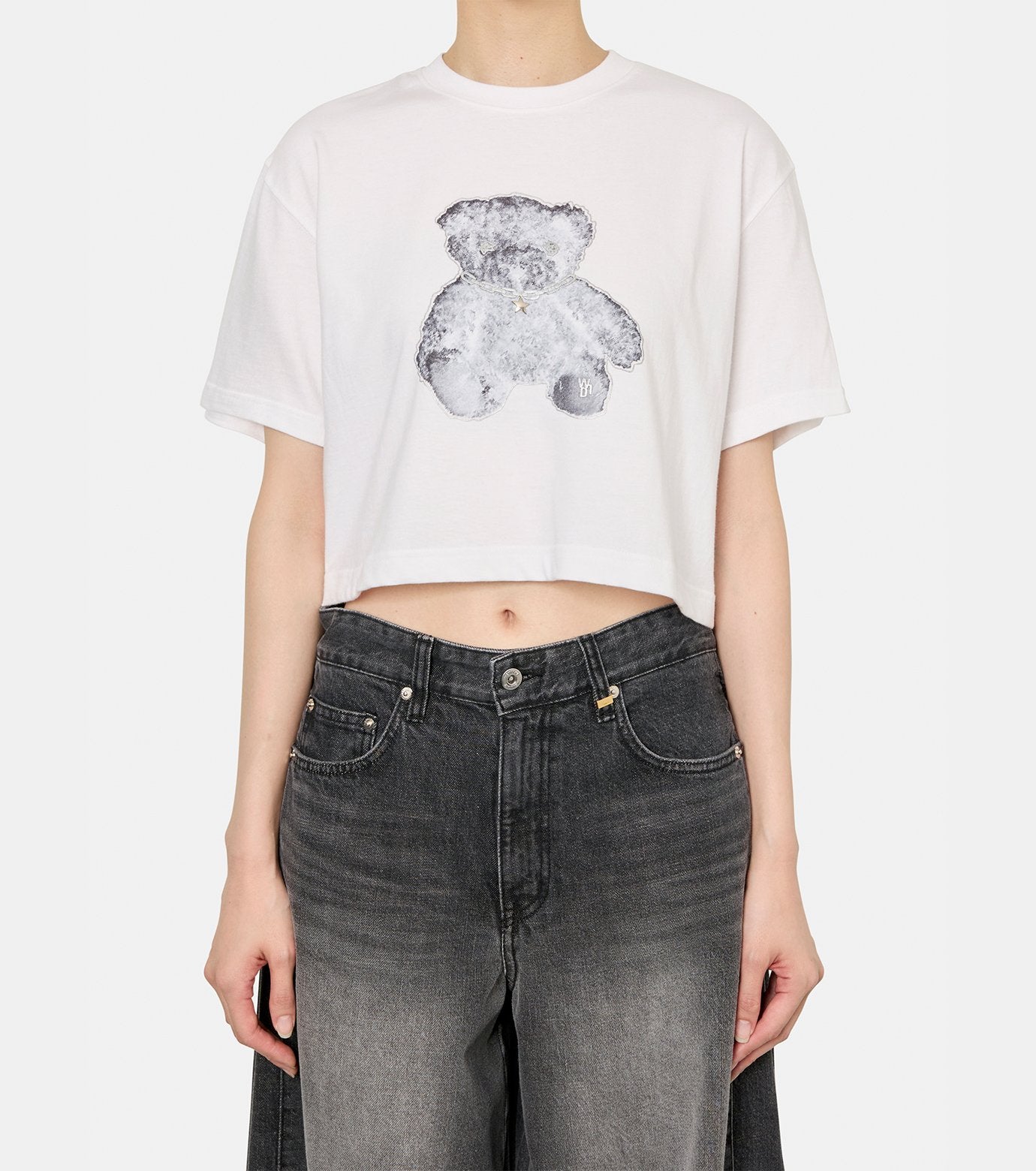 CROPPED TEDDY BEAR T-SHIRT