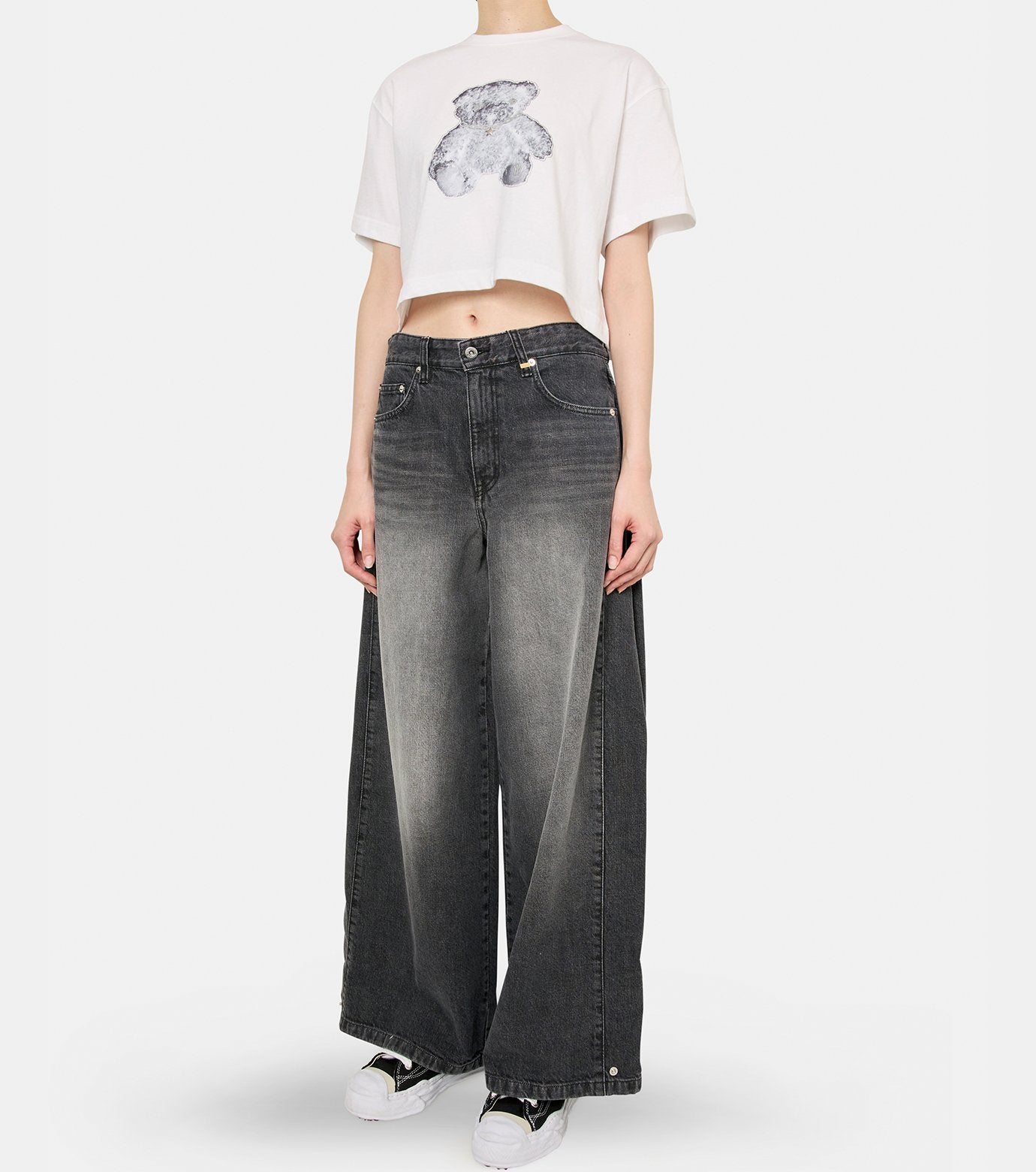 CROPPED TEDDY BEAR T-SHIRT