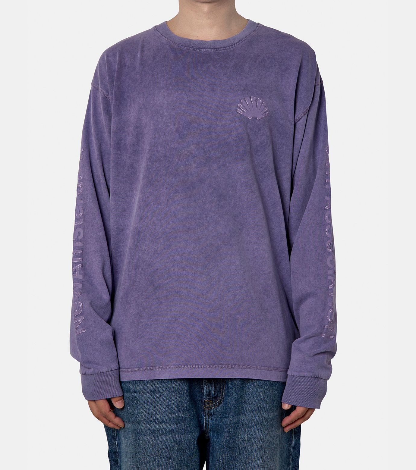 LOGO LONGSLEEVE WASHED EMBRO PUPRLE