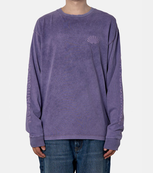 LOGO LONGSLEEVE WASHED EMBRO PUPRLE