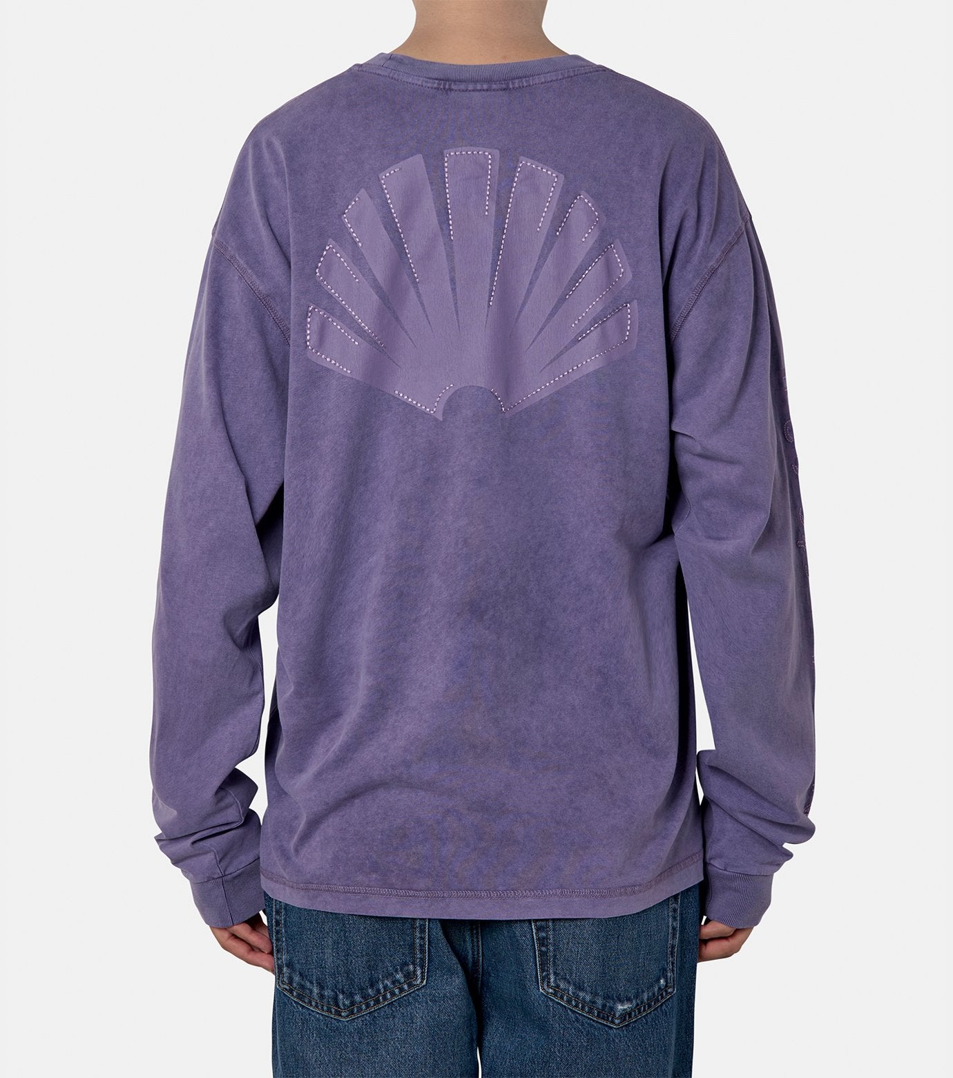LOGO LONGSLEEVE WASHED EMBRO PUPRLE