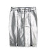 Shiny Coated Denim Skirt