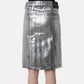 Shiny Coated Denim Skirt