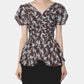 PUFF SLEEVE GATHERED BLOUSE