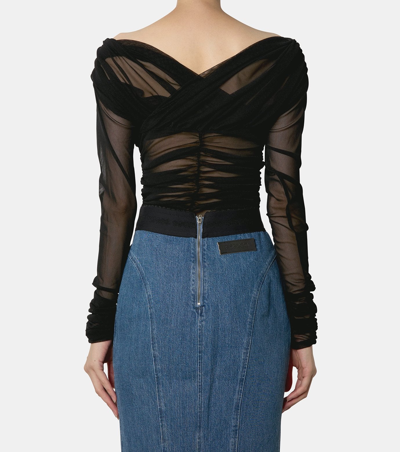 TULLE FRILLED BODYSUIT