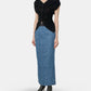 VELVET TULLE SHIRRING TOP