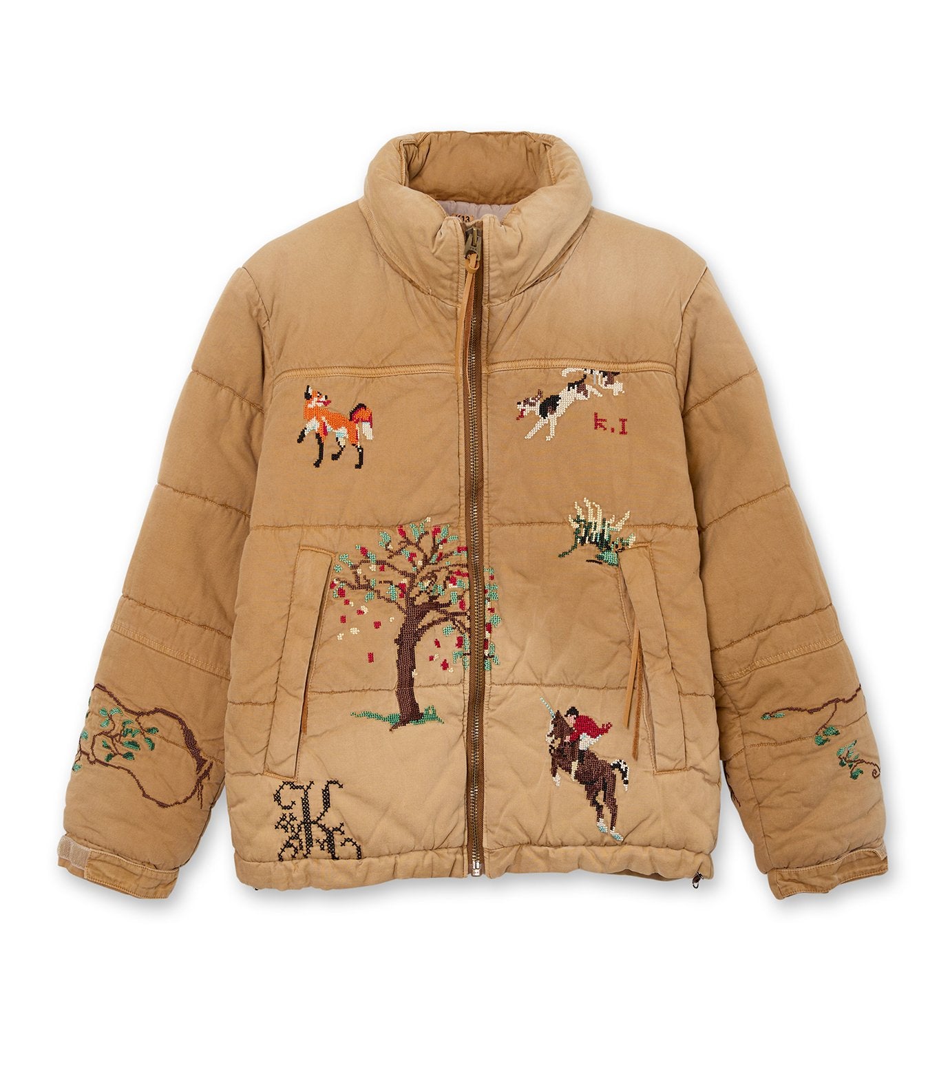 Vintage-effect puffer jacket