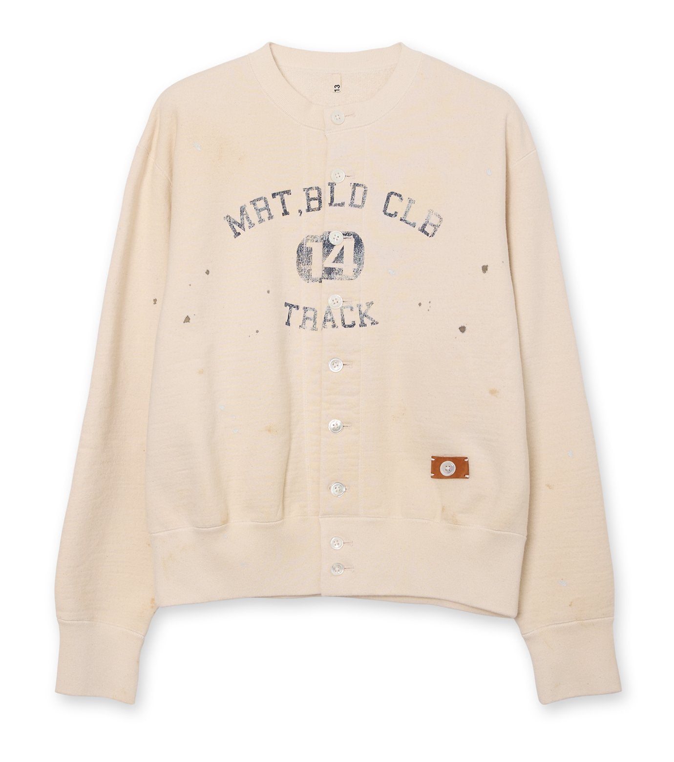 Vintage-effect sweat cardigan