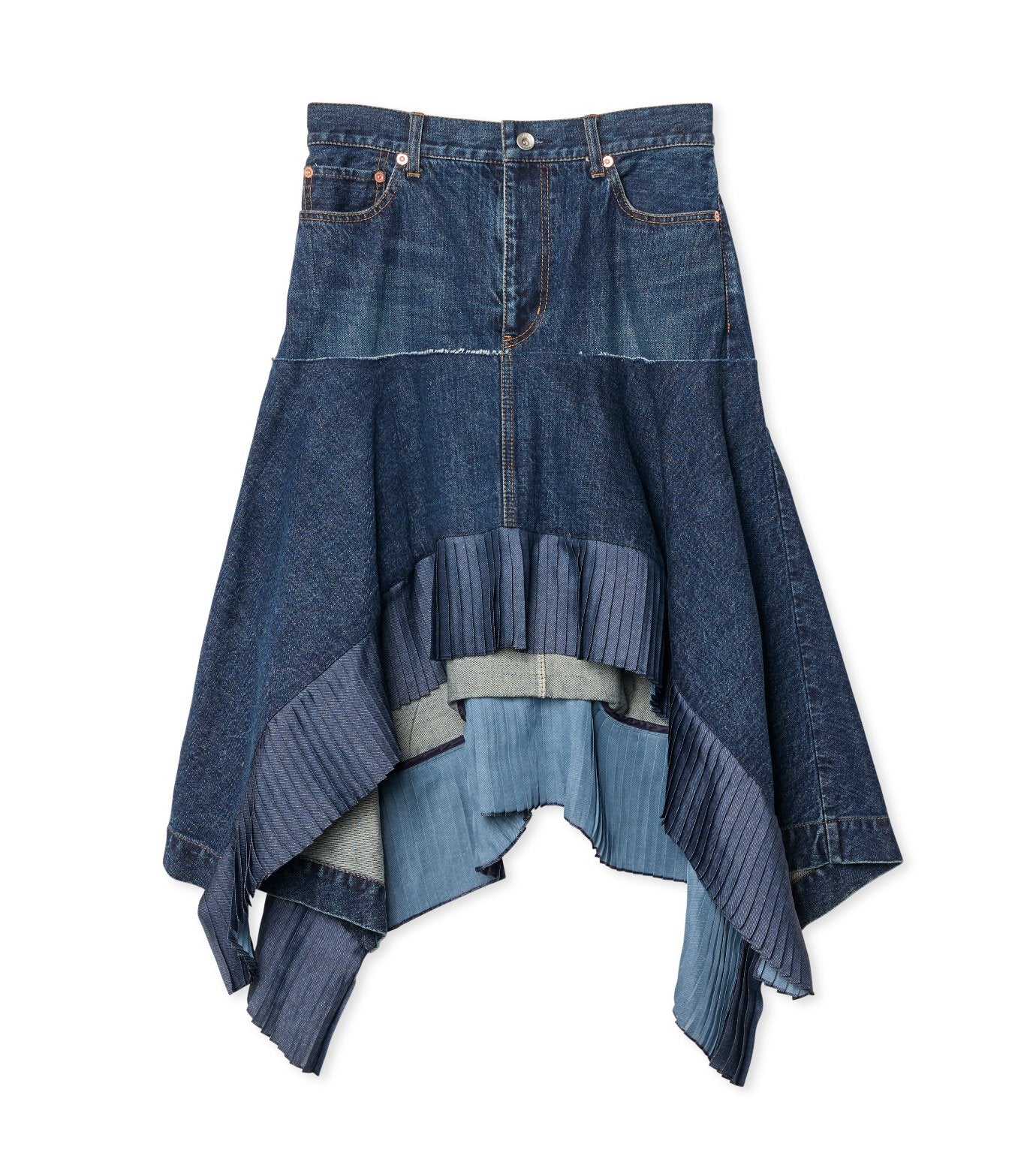 Denim x Satin Skirt