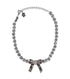 Tin Foil Bow Gemstone Necklace