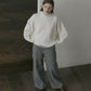 Wool Cashmere Crew Neck Knit