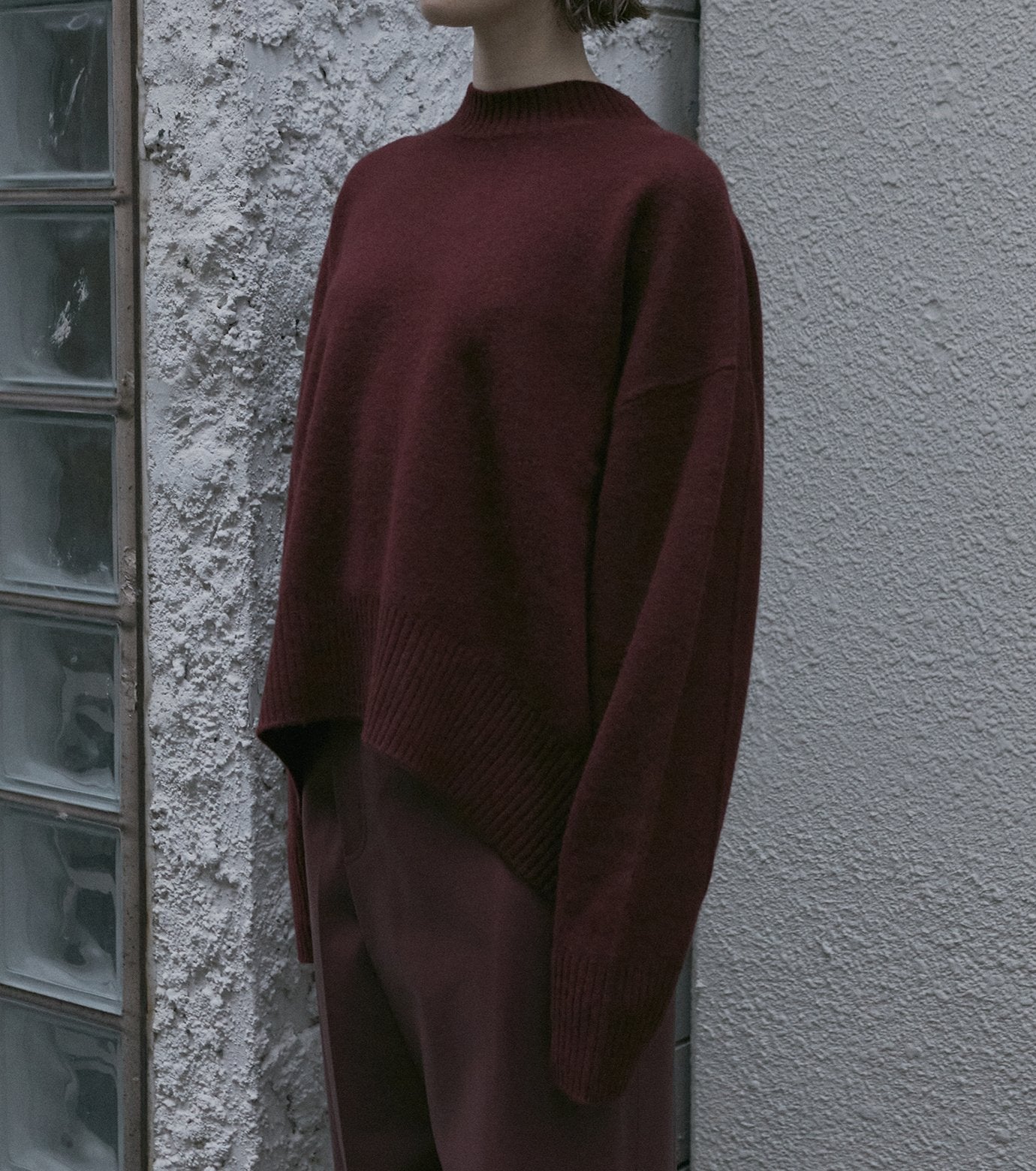 Wool Cashmere Crew Neck Knit