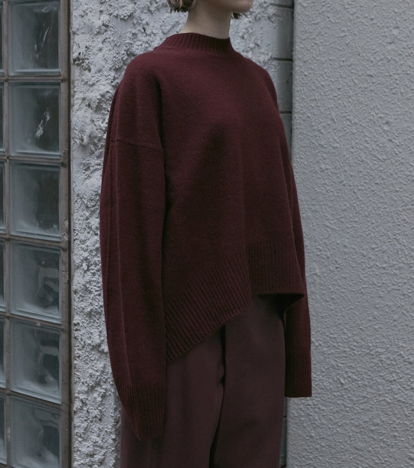 Wool Cashmere Crew Neck Knit