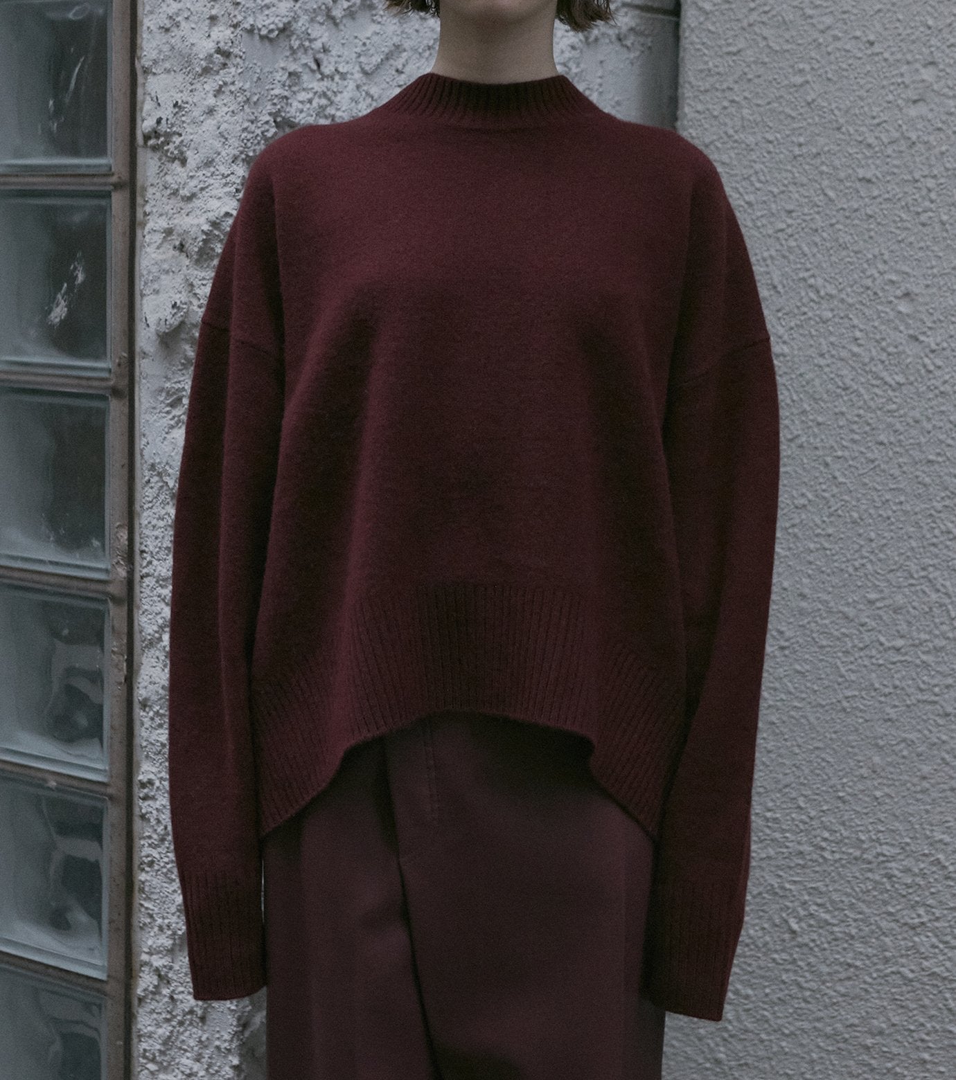 Wool Cashmere Crew Neck Knit