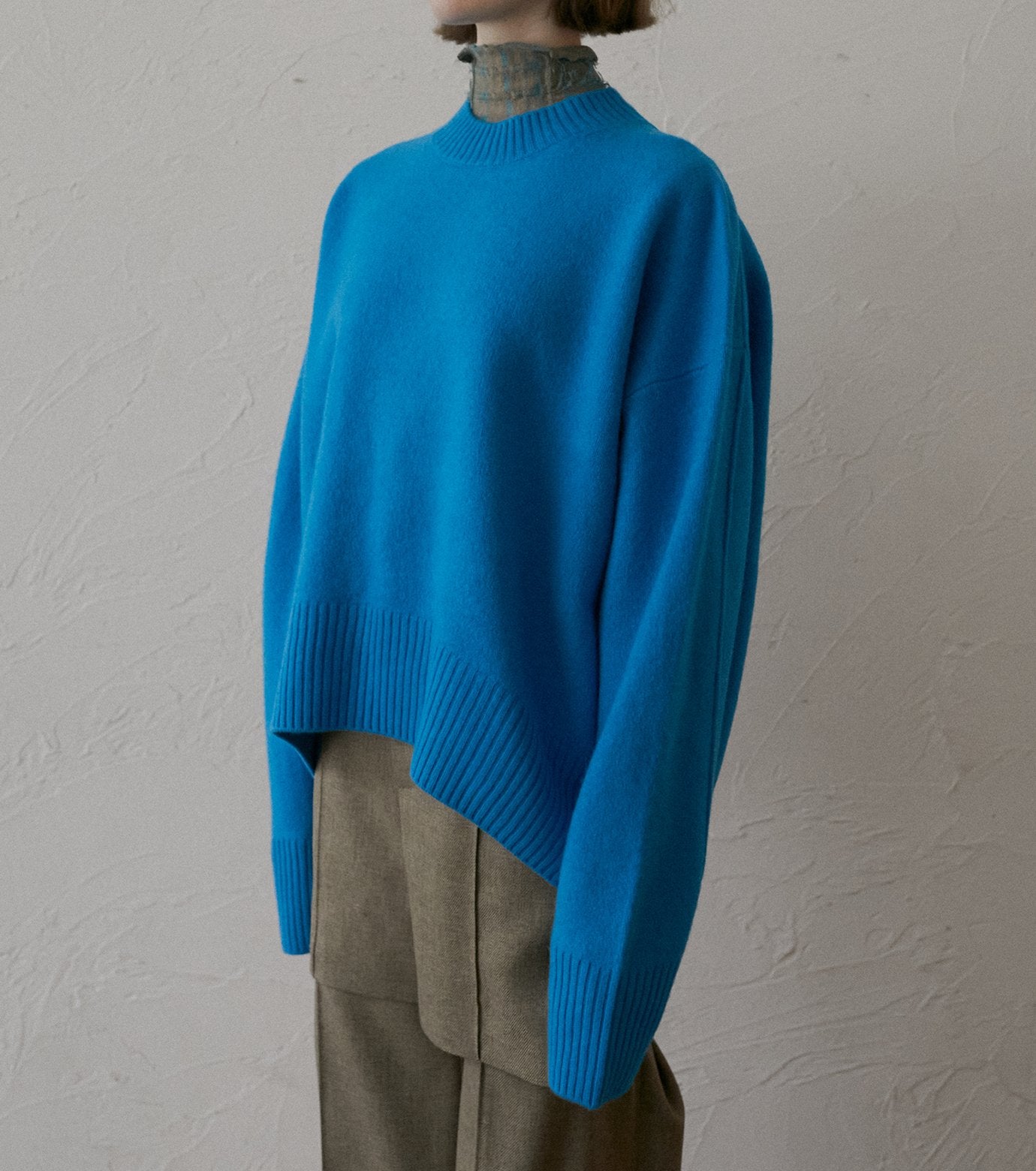 Wool Cashmere Crew Neck Knit