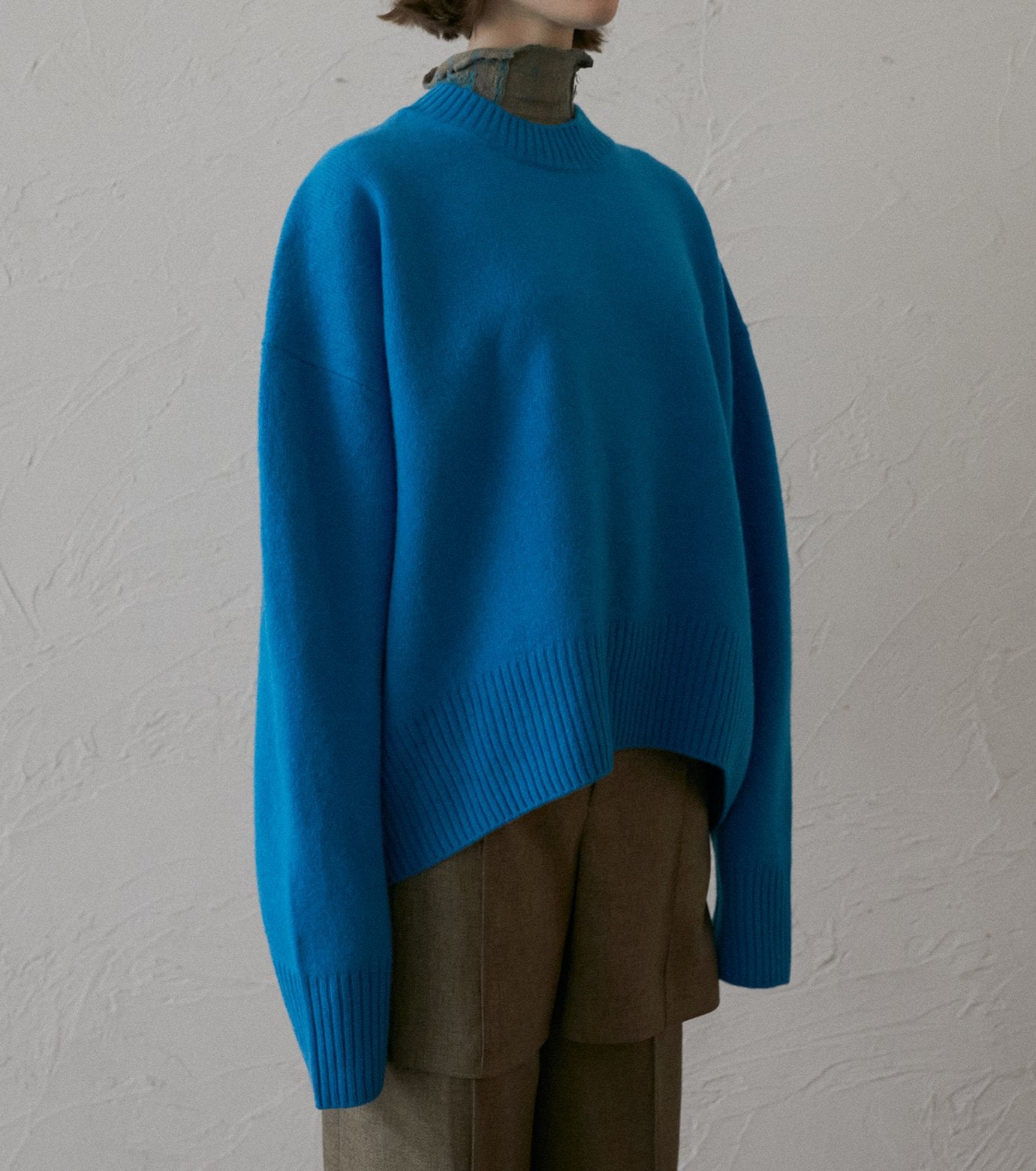 Wool Cashmere Crew Neck Knit