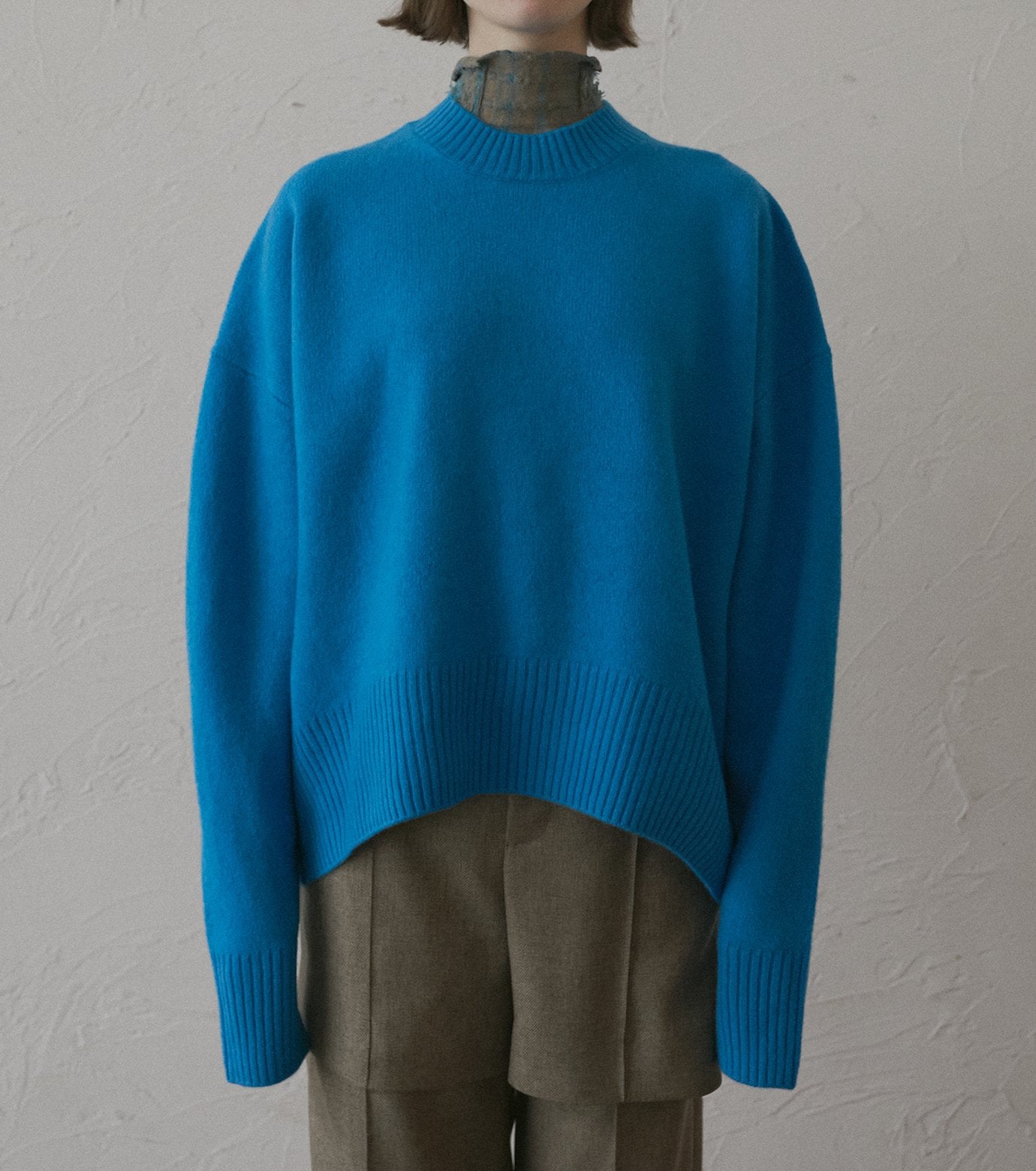 Wool Cashmere Crew Neck Knit