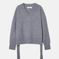 Wool Cashmere V Neck Knit