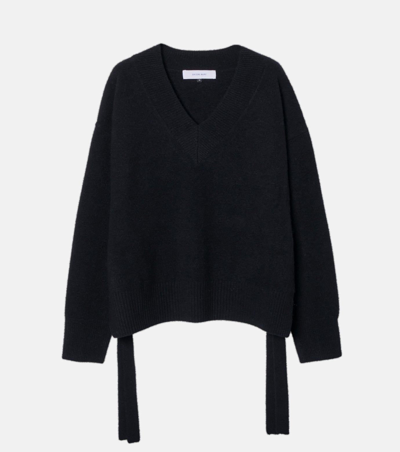 Wool Cashmere V Neck Knit