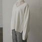 Wool Cashmere V Neck Knit