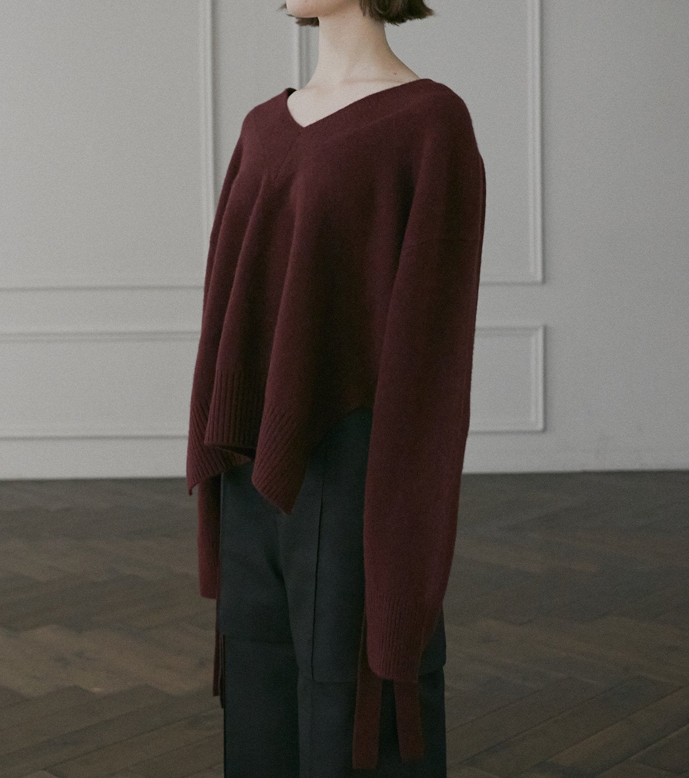 ル シェル ブルー - LE CIEL BLEU | Wool Cashmere V Neck