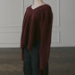 Wool Cashmere V Neck Knit