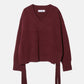 Wool Cashmere V Neck Knit