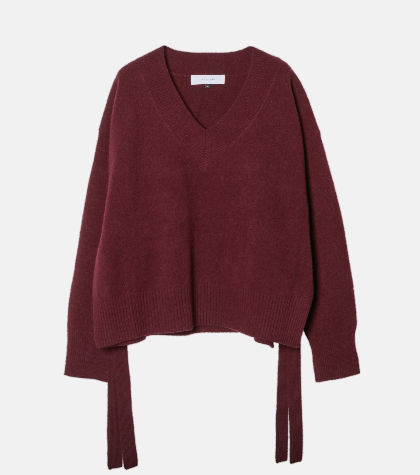 Wool Cashmere V Neck Knit