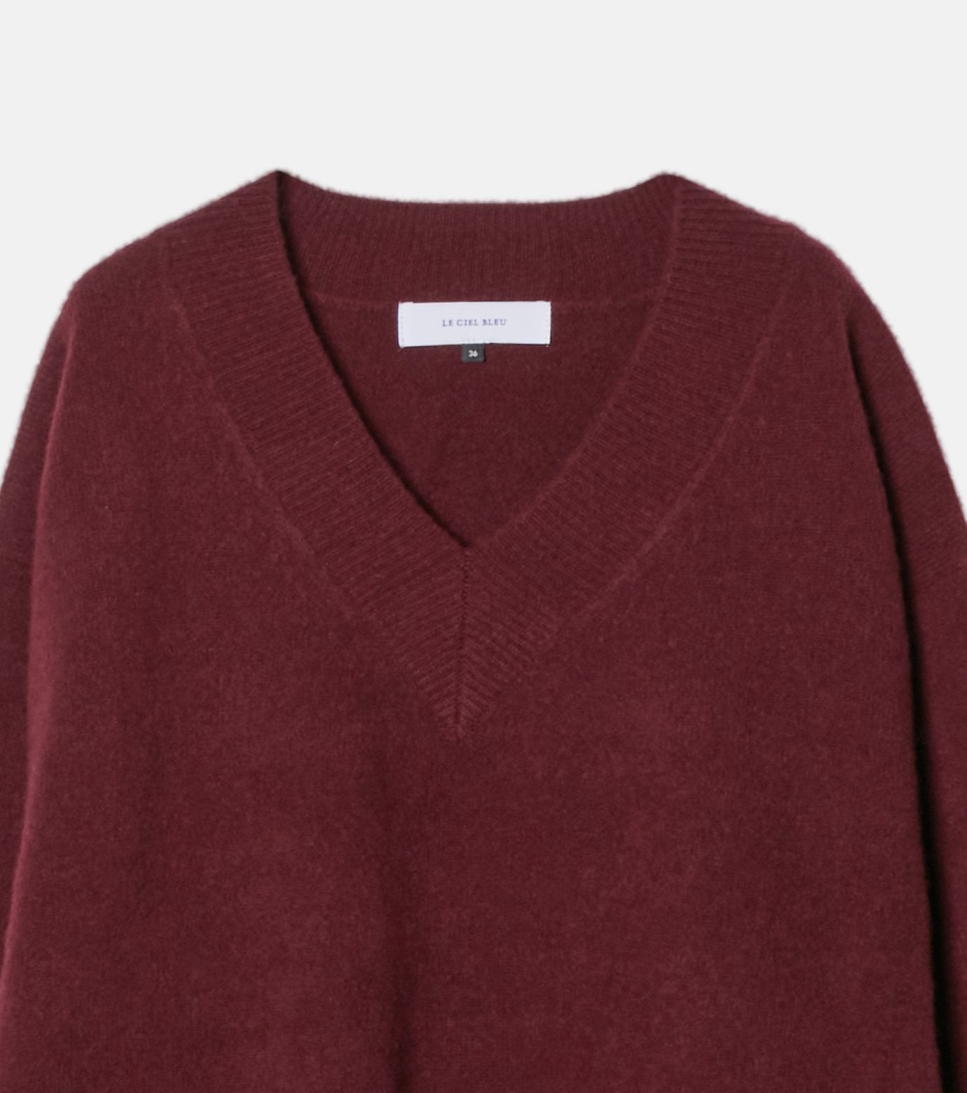 Wool Cashmere V Neck Knit