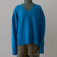 Wool Cashmere V Neck Knit