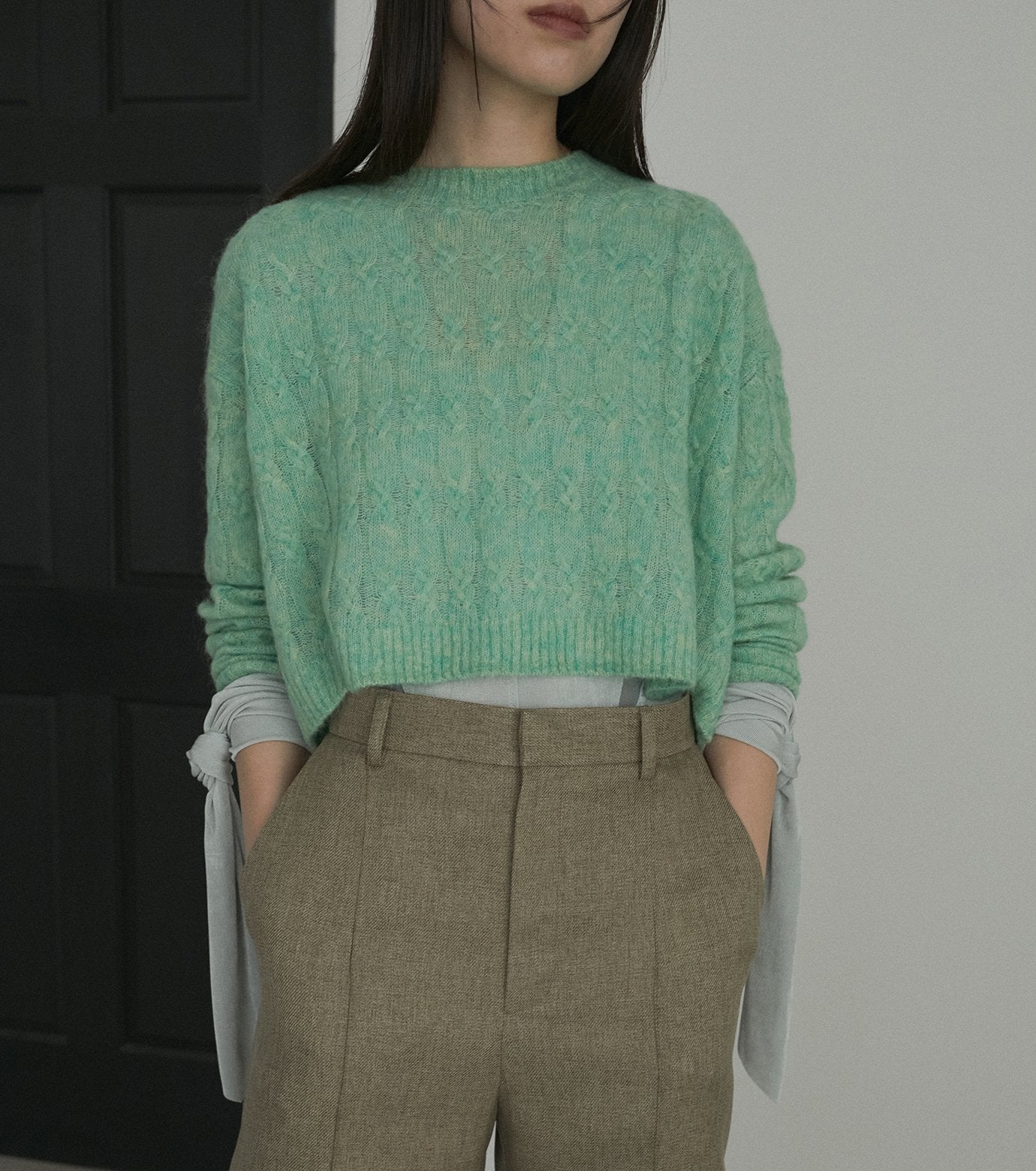 Cable Mohair Pullover