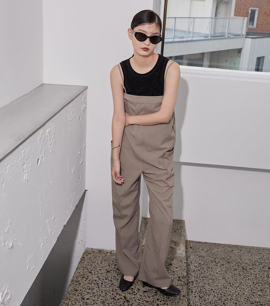 Belted Safari Jumpsuit ルシェルブルー Belted Safari Jumpsuit – RESTIR
