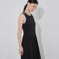 Sheer Layerd Jersey Dress