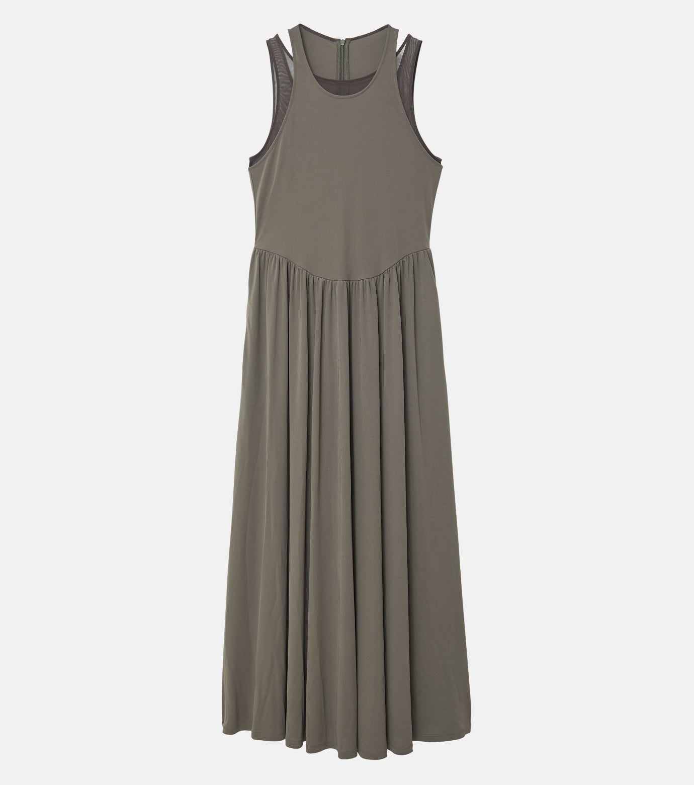 Sheer Layerd Jersey Dress