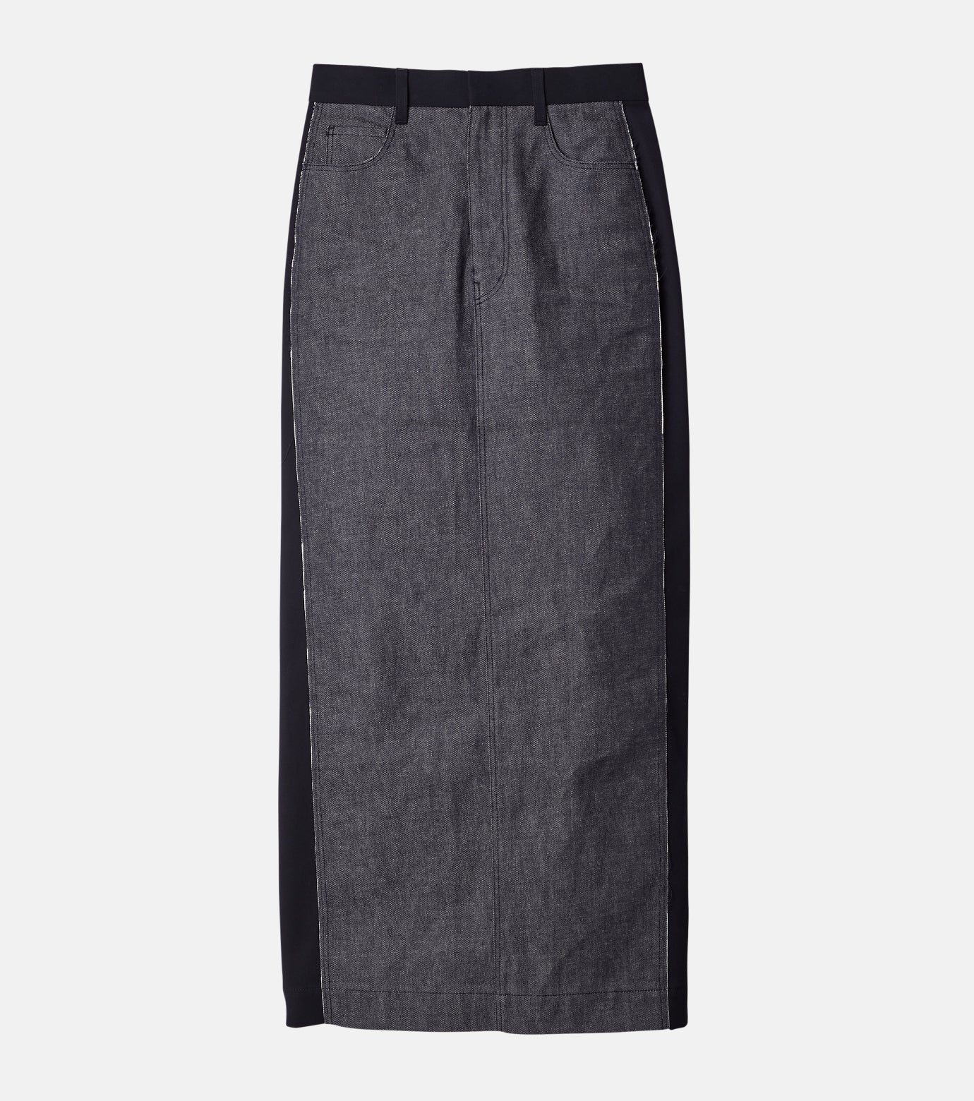 Two-tone Raw Denim Skirt