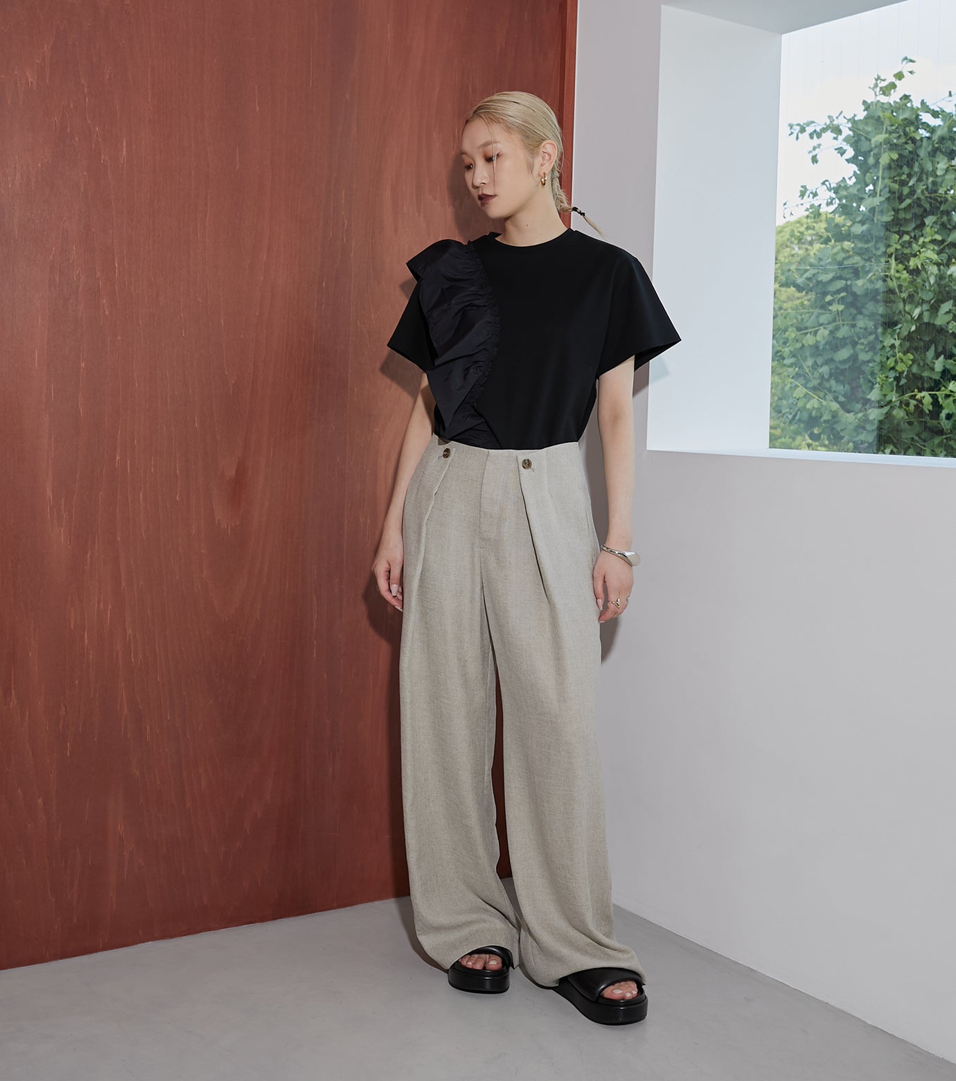 Tuck Wide Pants