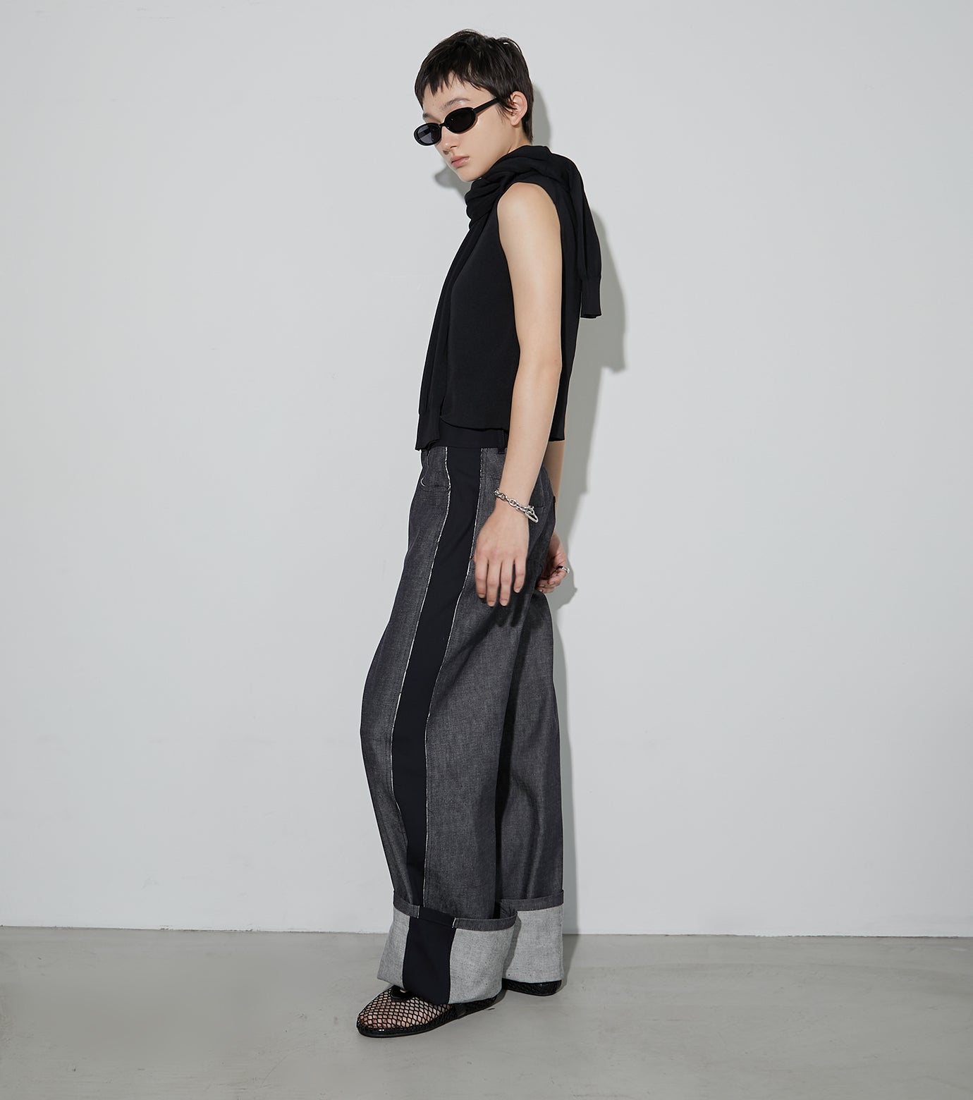 Two Tone Raw Denim Pants