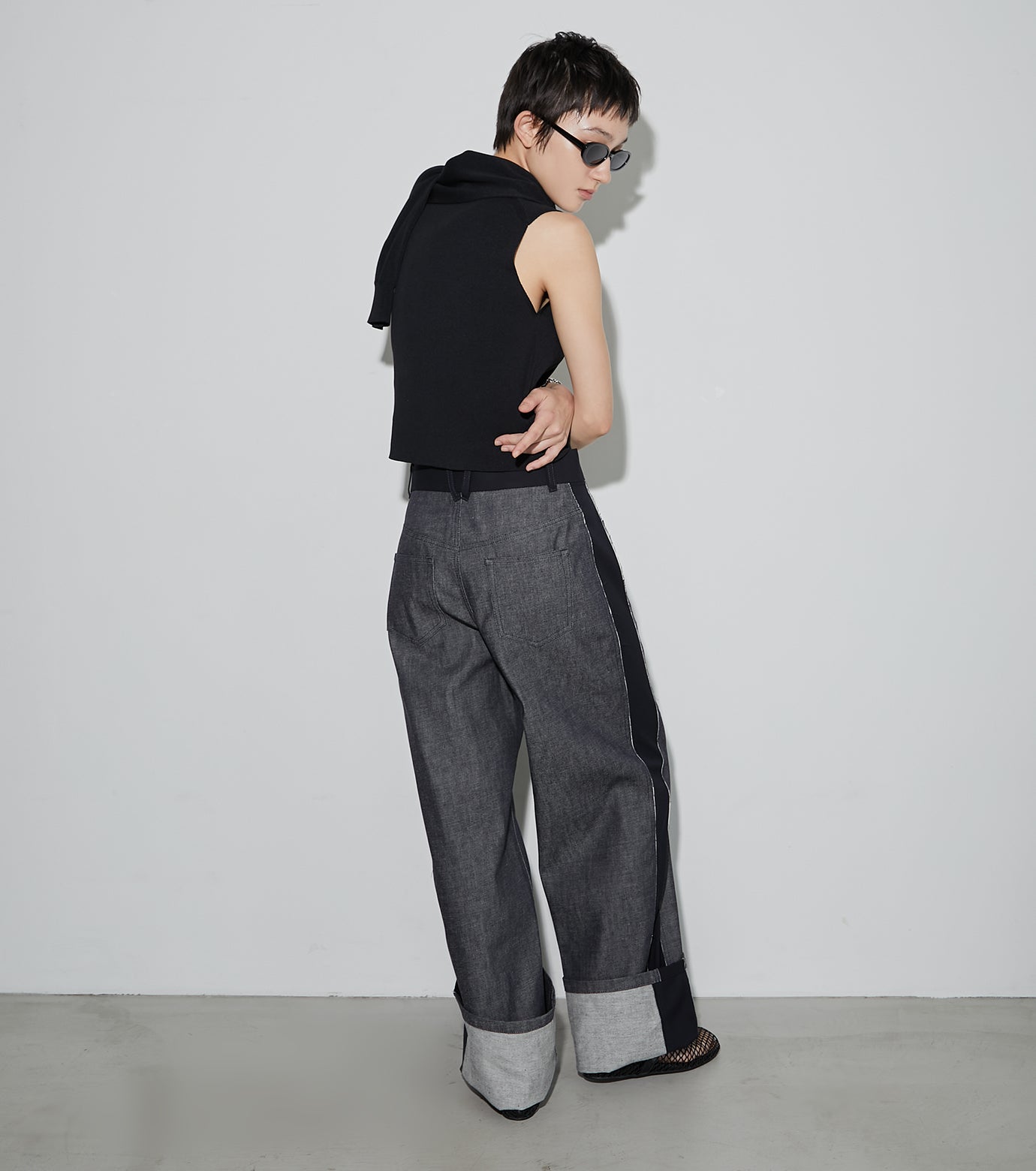 Two Tone Raw Denim Pants