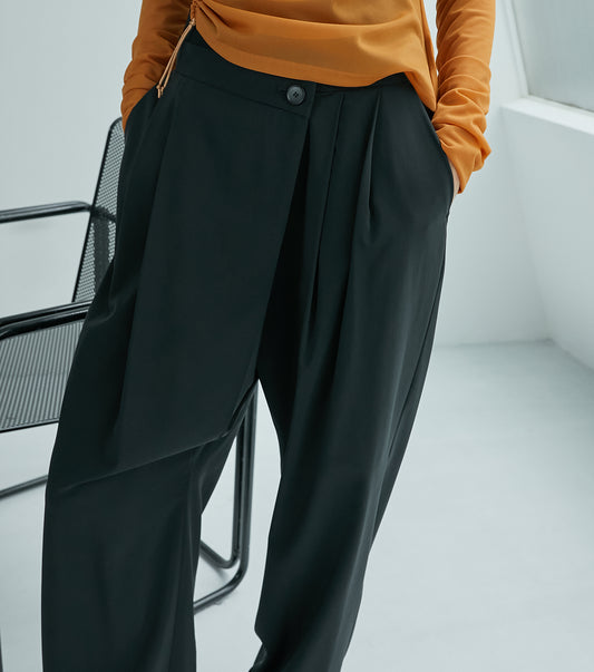 Drape Front Wrap Pants