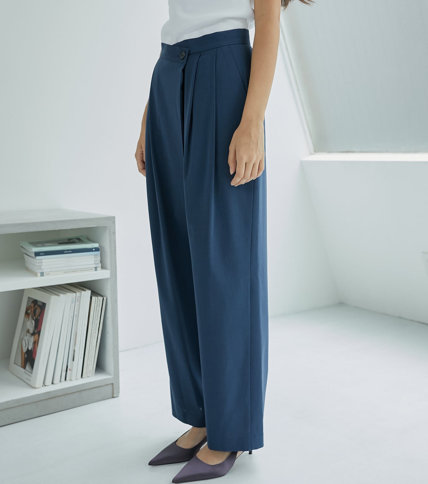 Drape Front Wrap Pants