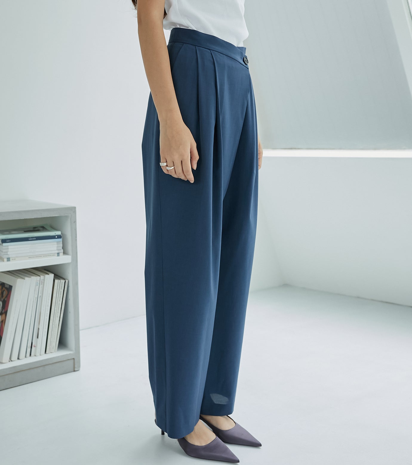 Drape Front Wrap Pants