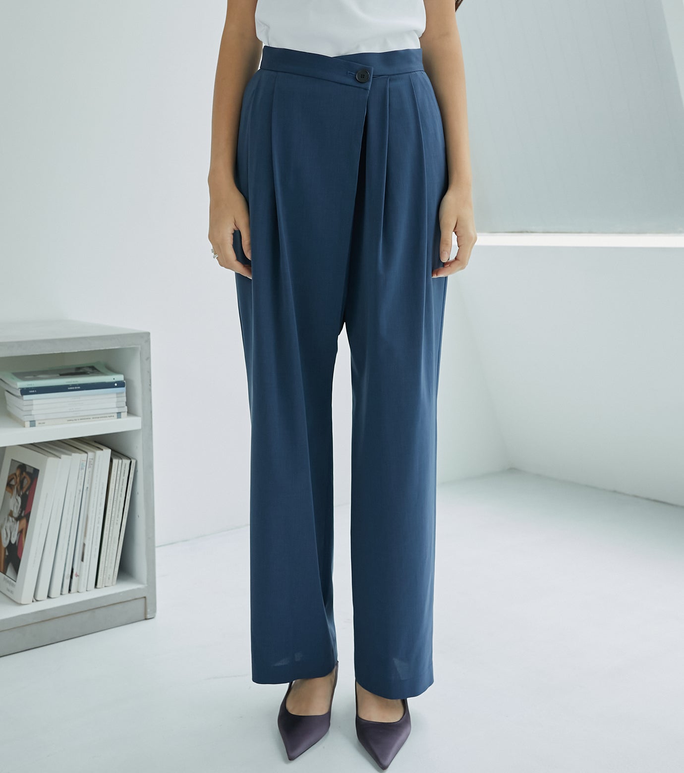 Drape Front Wrap Pants