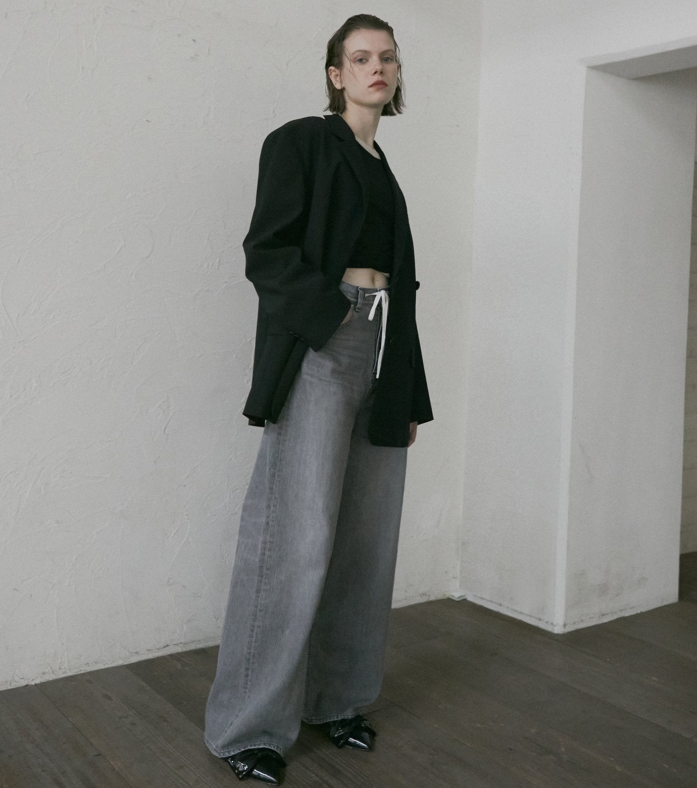 Drawstring Baggy Jeans