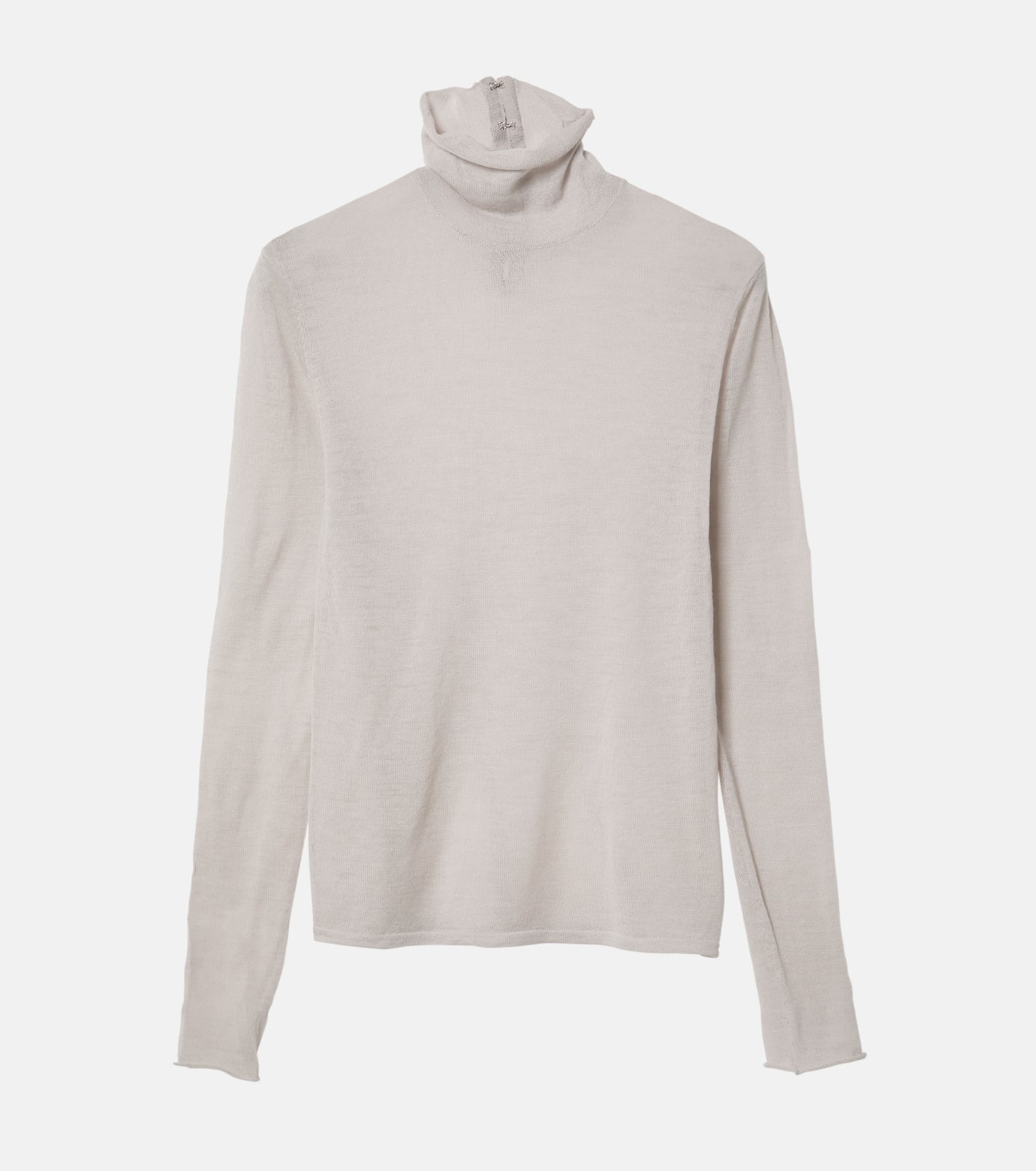 Wool Sheer Turtleneck Knit Tops