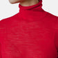 Wool Sheer Turtleneck Knit Tops