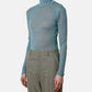 Wool Sheer Turtleneck Knit Tops