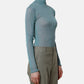 Wool Sheer Turtleneck Knit Tops