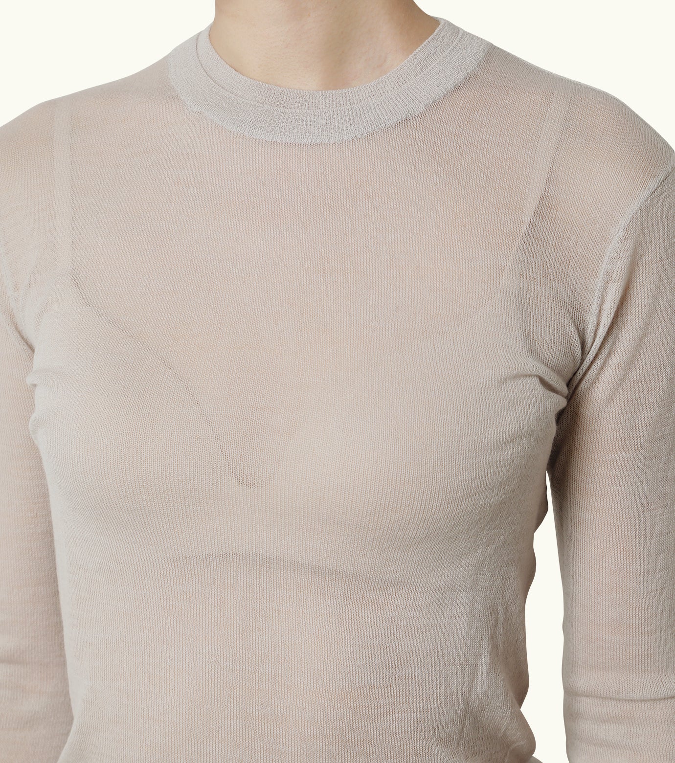 Wool Sheer Knit Tops