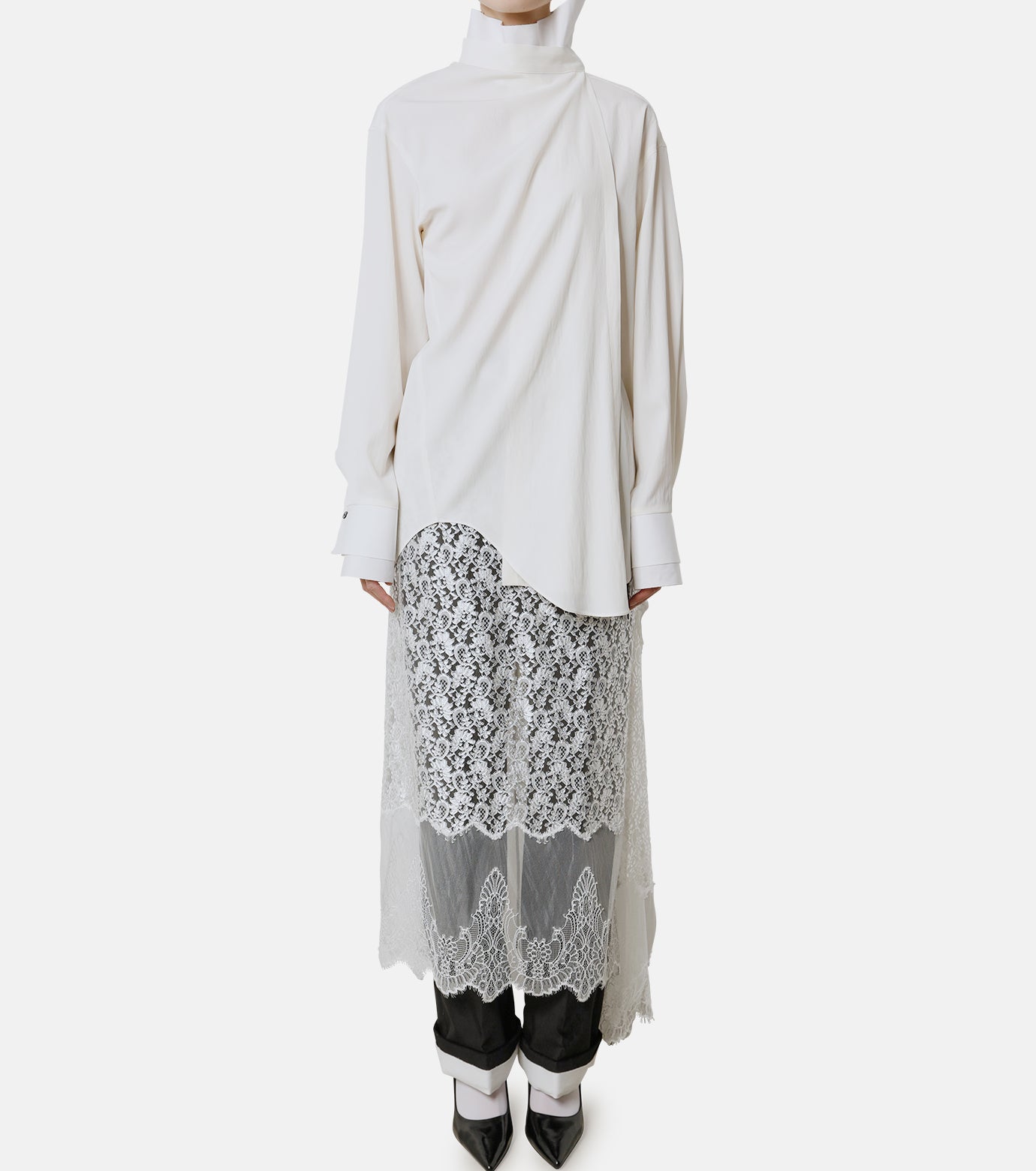 IRENE アイレネ 24AW Beaklike Collar Shirt ビークライクカラーシャツ 26A83003 ホワイト 36 ITP0FQ9Y4R32 Beaklike Collar Shirt – RESTIR